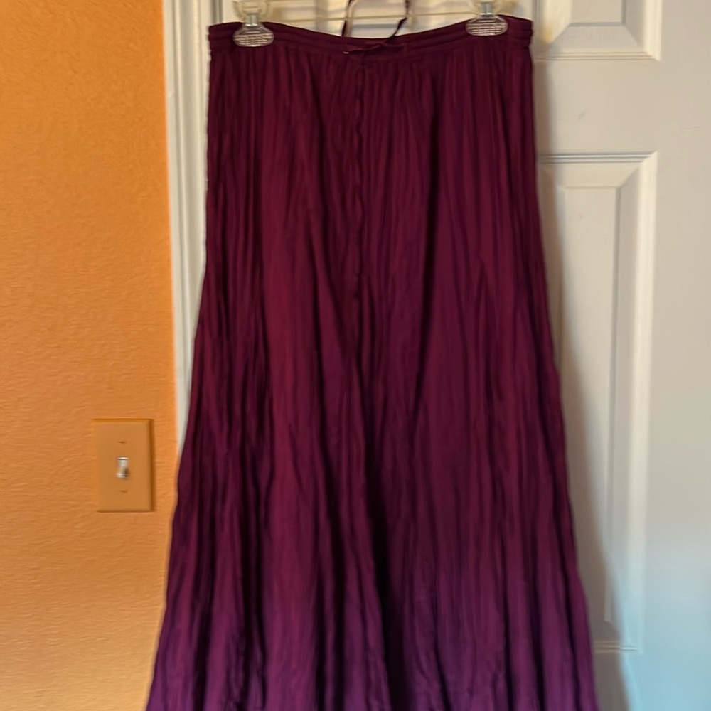 Plum broomstick skirt